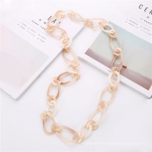 2020 Trendy Irregular shape resin long chain jewellery for women custom acrylic link necklace